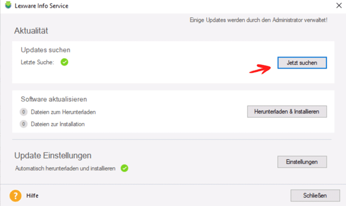 Lexware LISA Info Service Updates